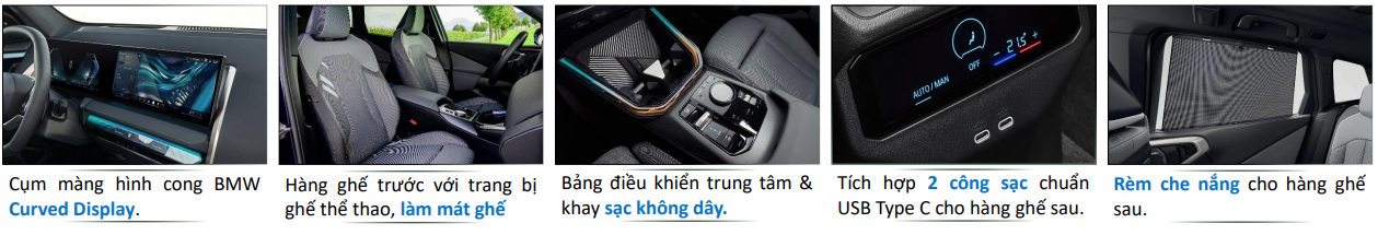 So sánh các đặc điểm nổi bật về nội thất của 2 phiên bản BMW X3 2025