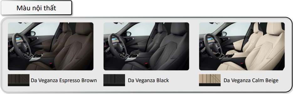 Các lựa chọn màu nội thất của BMW X3 2025